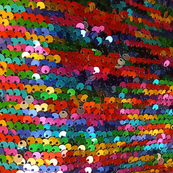 Super Sexy Multicolor Sequined Bodycon Mini Dress. Size L - Picture 5 of 17